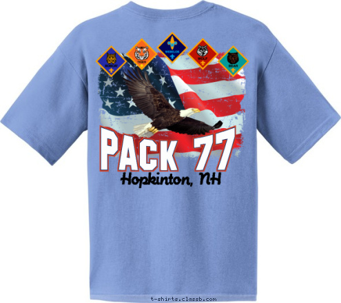 PACK 77 PACK 77 Hopkinton, NH Hopkinton, NH T-shirt Design 