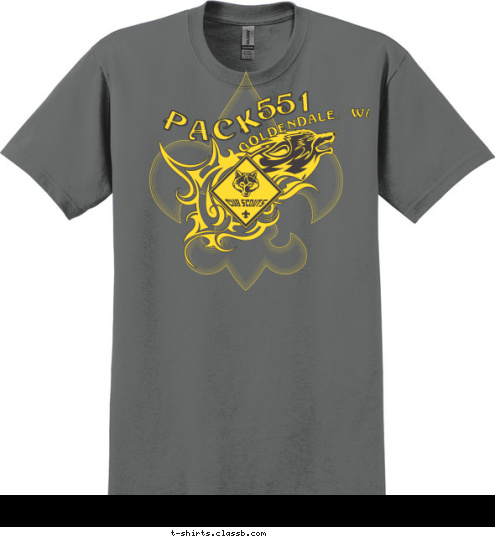 Goldendale, WA 551 PACK T-shirt Design 