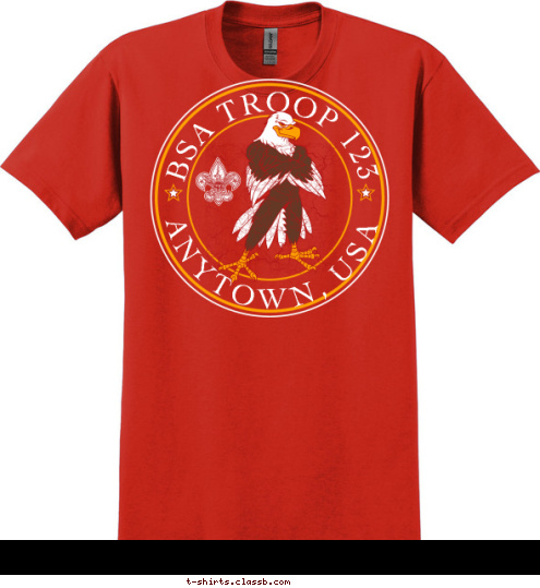 ANYTOWN, USA BSA TROOP 123 T-shirt Design 