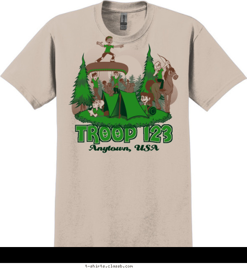 TROOP 123 Anytown, USA T-shirt Design 