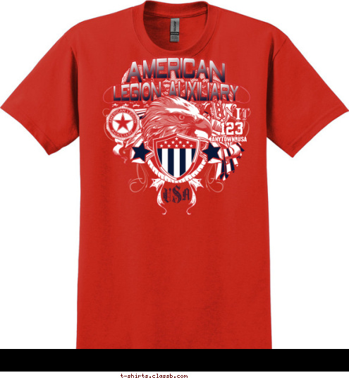 ANYTOWN, USA 123 T-shirt Design 