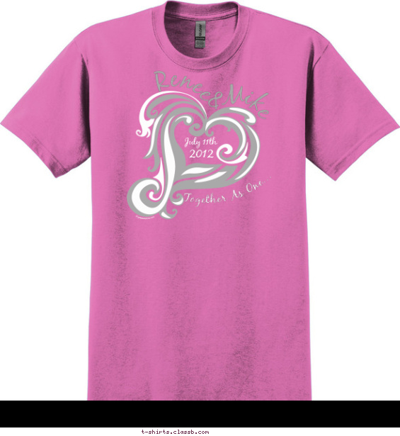 Swirled Heart Shirt T-shirt Design