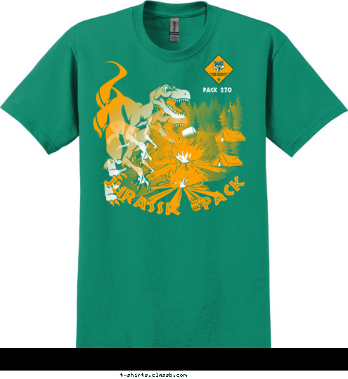  Pack 270 Jurassic  Pack T-shirt Design 