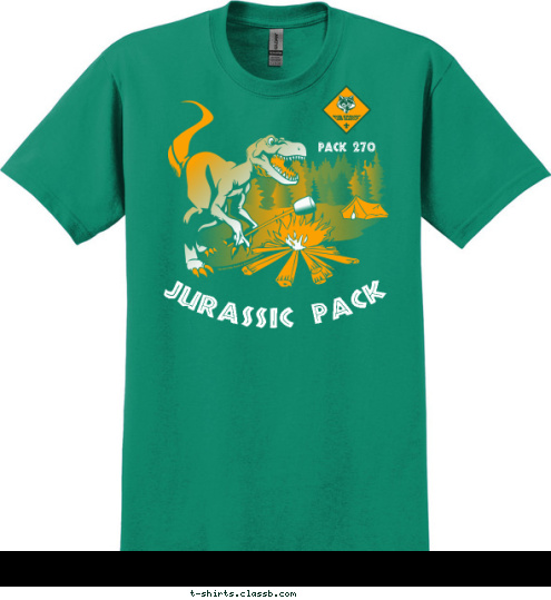  Pack 270 Jurassic Pack T-shirt Design 