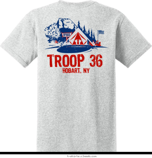Boy Scouts of America HOBART, NY TROOP 39 TROOP 39 HOBART, NY HOBART, NY TROOP 36 T-shirt Design 