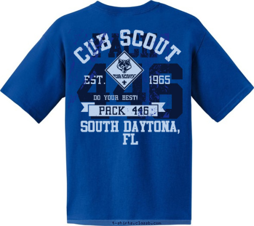 50 Years Strong South Daytona, FL TROOP 644 PACK 446 DO YOUR BEST! EST.       1965 CUB SCOUT 446 PACK T-shirt Design 