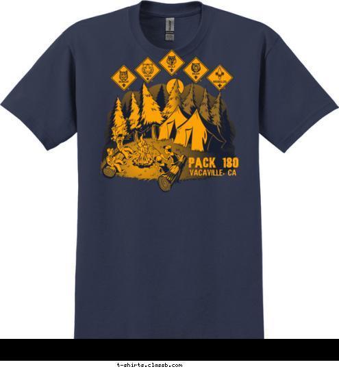 PACK 180 VACAVILLE, CA T-shirt Design 