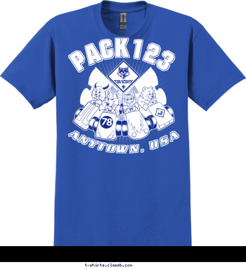 PACK123 ANYTOWN, USA T-shirt Design 