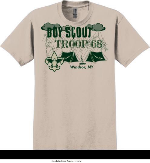 TROOP 68 Windsor, NY BOY SCOUT T-shirt Design 