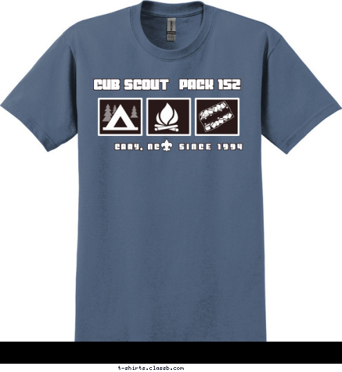 CARY, NC PACK 152 SINCE 1994 CUB SCOUT T-shirt Design 