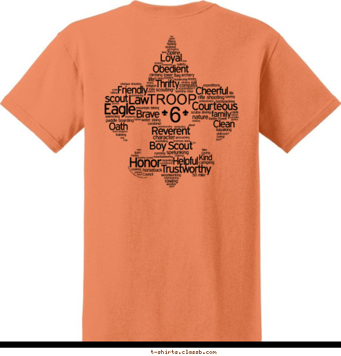 Your text here!     6      Bristol, CT       TROOP 6   TROOP T-shirt Design 