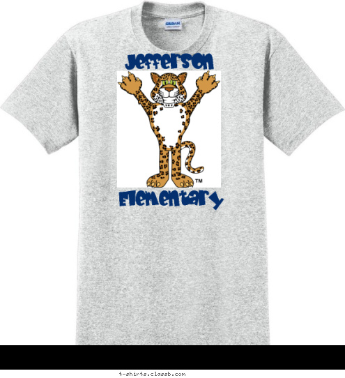 20 15 Your text here!  Elementary Jefferson T-shirt Design 