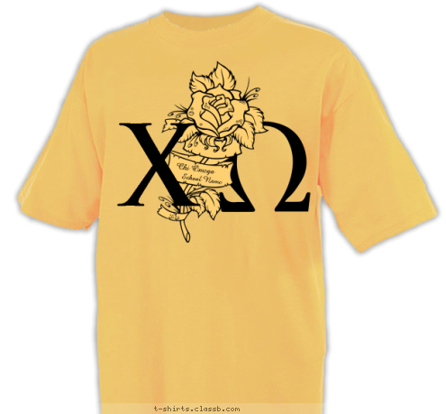 School Name 2016 School Name Chi Omega X T-shirt Design SP6268