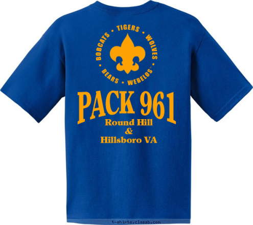 PACK 961 PACK 961 Round Hill
&
Hillsboro VA T-shirt Design 