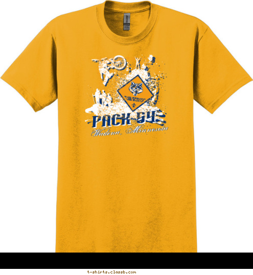 Wadena, Minnesota PACK 54 T-shirt Design 