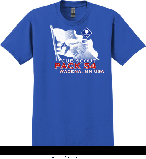 CUB SCOUT PACK 54 WADENA, MN USA T-shirt Design 