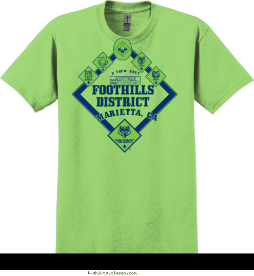 FOOTHILLS   DISTRICT MARIETTA, GA DO YOUR BEST! T-shirt Design 