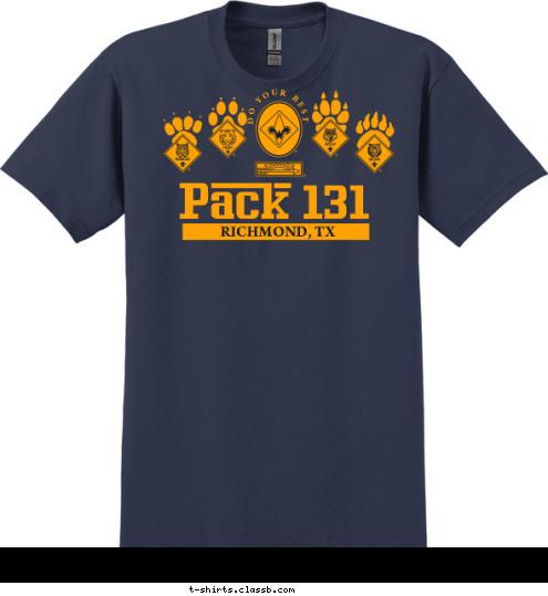 DO YOUR BEST RICHMOND, TX Pack 131 T-shirt Design 