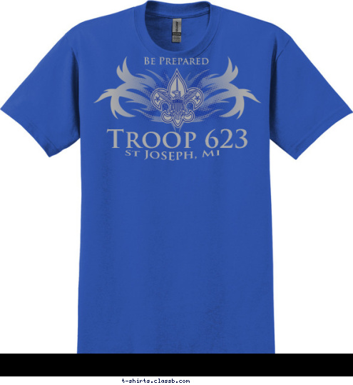 L A K E M I C H I G A N  Troop 623 St Joseph, MI Be Prepared T-shirt Design 