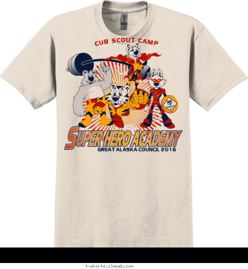 GREAT ALASKA COUNCIL 2016 CUB SCOUT CAMP T-shirt Design 