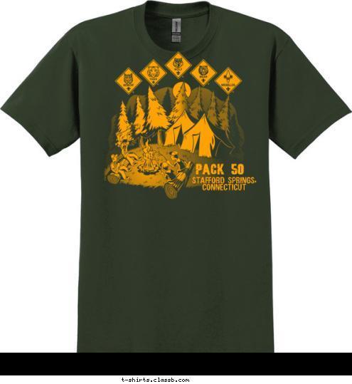 PACK 50 STAFFORD SPRINGS, 
CONNECTICUT T-shirt Design 