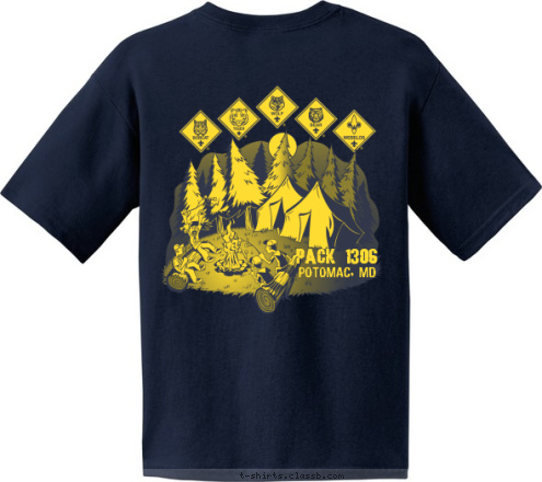 PACK 1306 Potomac, MD PACK 1306 Potomac, MD T-shirt Design 