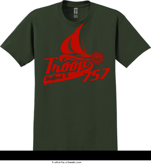 Bedford, Tx 757 T-shirt Design 