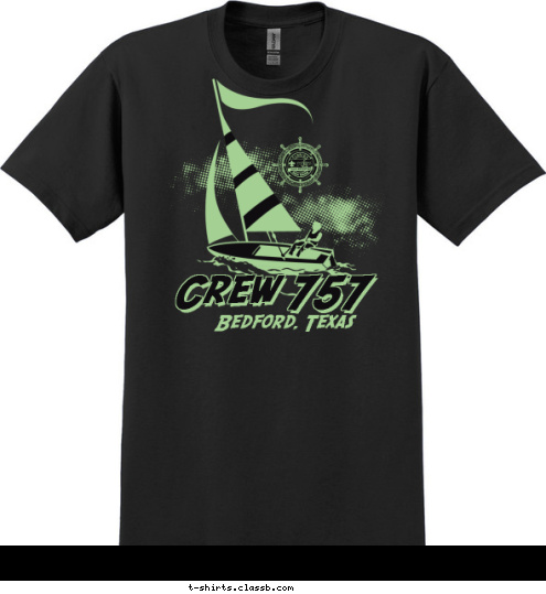 Bedford, Texas Crew 757 T-shirt Design 