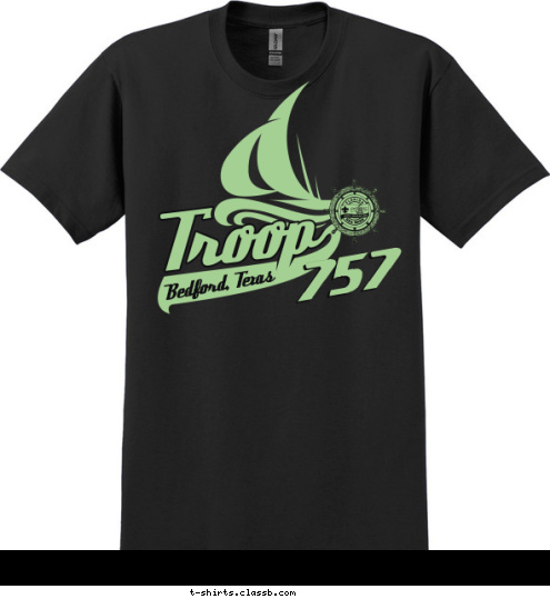 Bedford, Texas 757 T-shirt Design 