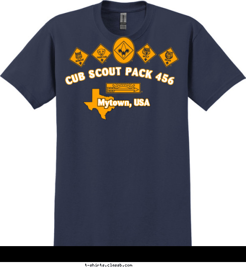 Mytown, USA CUB SCOUT PACK 456 T-shirt Design 