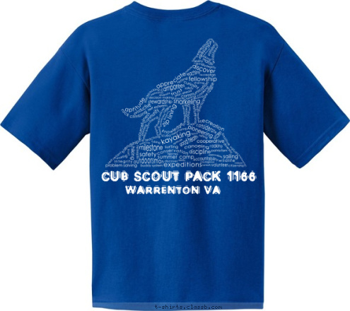 Warrenton VA CUB SCOUT PACK 1166 T-shirt Design 