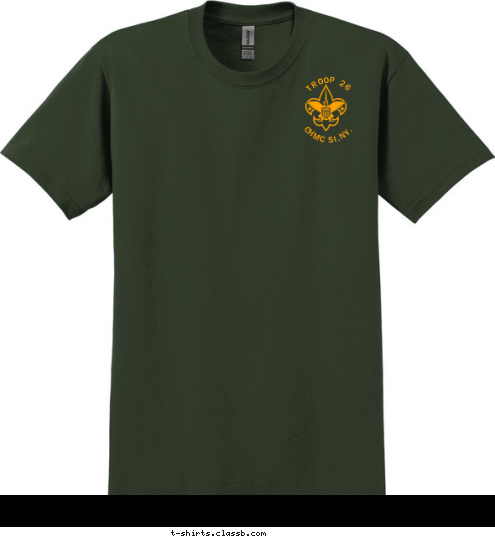 CHMC SI.NY. TROOP 26  BUILDING CHARACTER SINCE 1940 26 TROOP STATEN ISLAND,NY T-shirt Design 