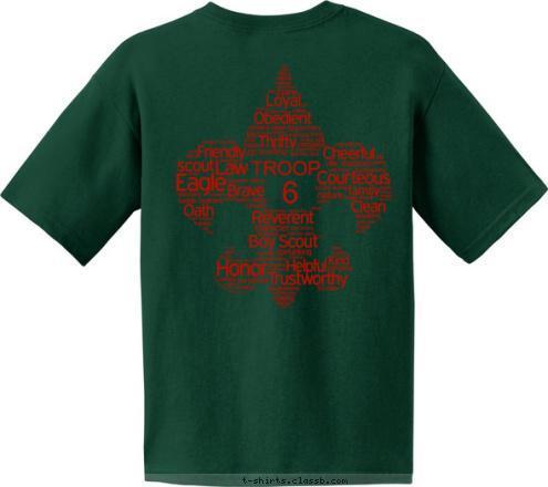 New Text 6 BOY SCOUTS TROOP TROOP 6 Glens Falls New York T-shirt Design 