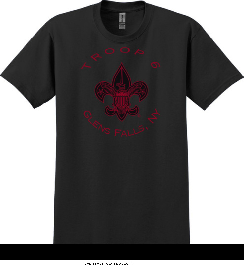 Glens Falls, NY TROOP 6 T-shirt Design 