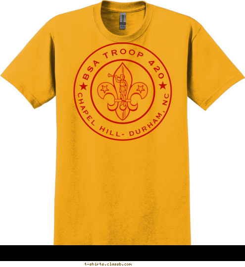 BSA TROOP 420 CHAPEL HILL- DURHAM, NC T-shirt Design 