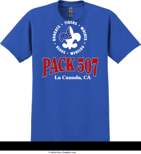 PACK 507 La Canada, CA T-shirt Design 