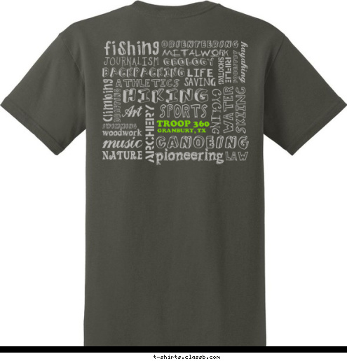 And thats before lunch GRANBURY, TX TROOP 360 T-shirt Design 