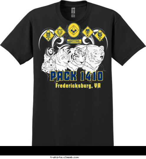 PACK 1410 Fredericksburg, VA T-shirt Design 