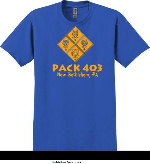 PACK 403 New Bethlehem, PA T-shirt Design 