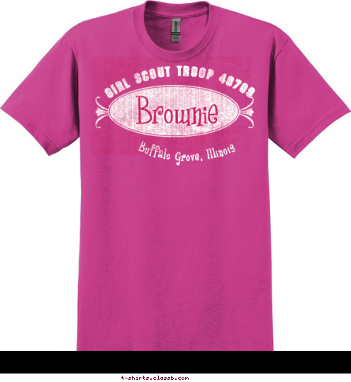 Buffalo Grove, Illinois Girl Scout Troop 40709 Brownie T-shirt Design 