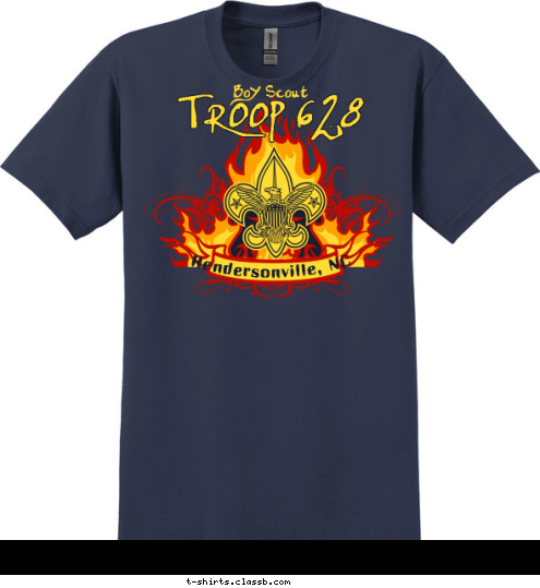 Boy Scout TROOP 628 Hendersonville, NC T-shirt Design 