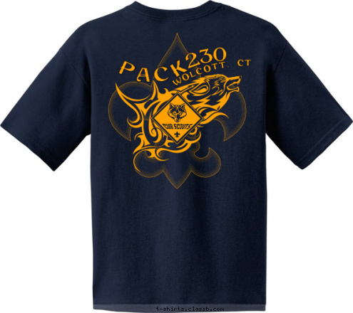 Wolcott, CT Pack 230 Wolcott, CT 230 PACK T-shirt Design 