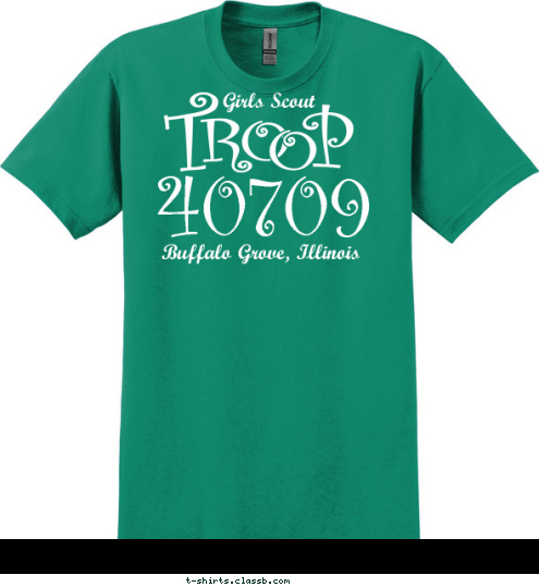 Buffalo Grove, Illinois Girls Scout 40709 T-shirt Design 