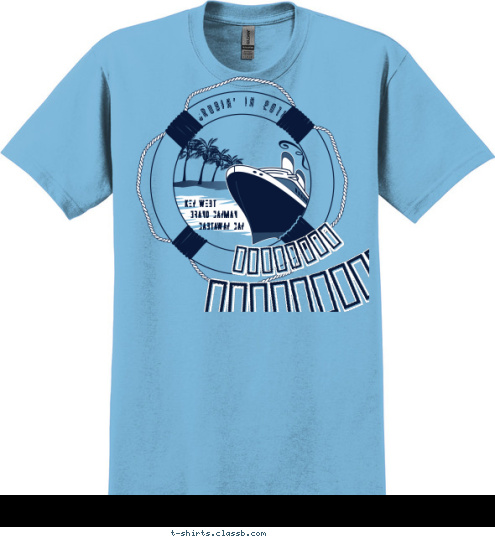 PORT CANAVERAL Pattersons With The CASTAWAY CAY KEY WEST GRAND CAYMAN CRUSIN' IN 2012 T-shirt Design SP2518