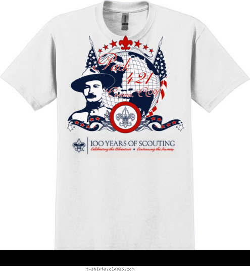 CUB SCOUT PACK 421 Corona, California Corona, CA 421 Pack T-shirt Design 