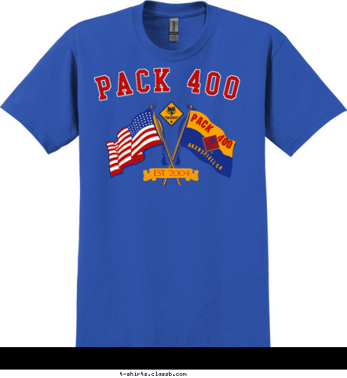 PACK 400 EST. 2004 PACK 400 CA Bakersfield T-shirt Design 