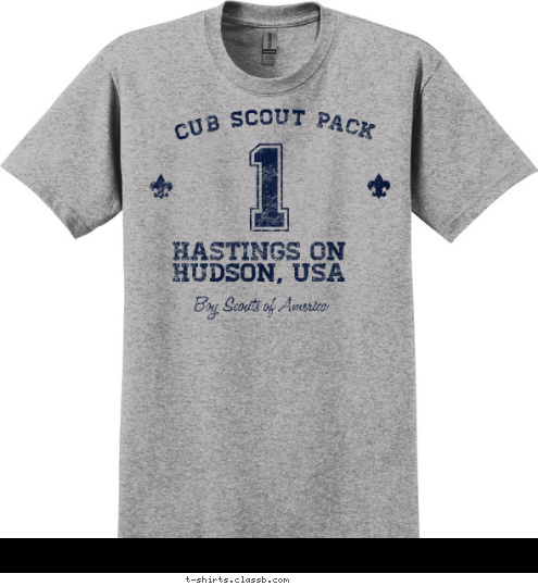 1 Hastings on Hudson, USA CUB SCOUT PACK Boy Scouts of America T-shirt Design 