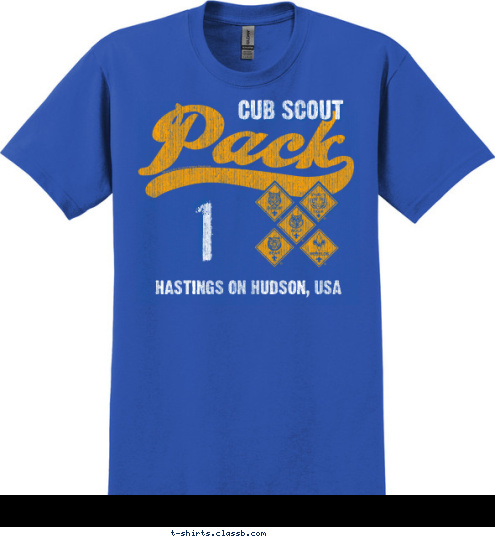 1 HASTINGS ON HUDSON, USA CUB SCOUT T-shirt Design 