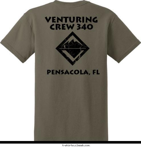 Pensacola, FL Pensacola, FL Venturing Crew 340 Crew 340 T-shirt Design 