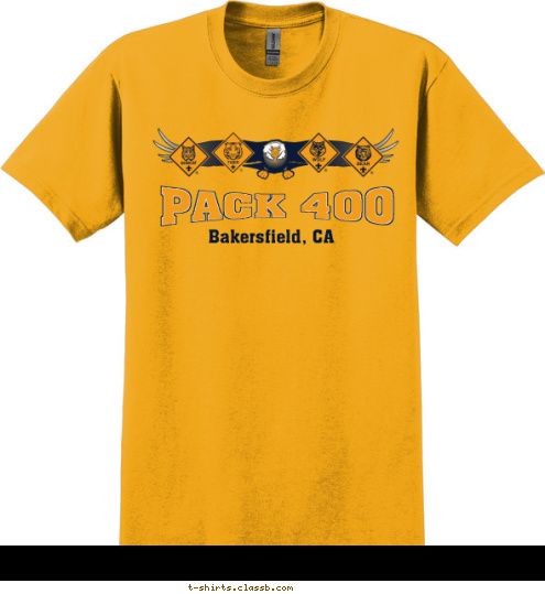 PACK 400 Bakersfield, CA T-shirt Design 